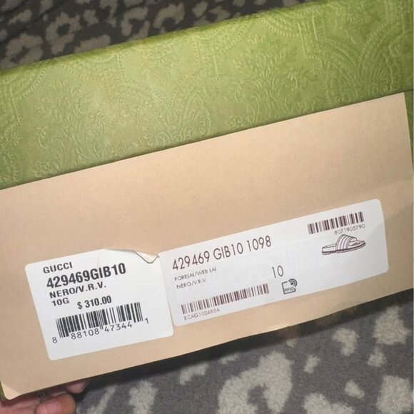 Men's Gucci Web Slide - Black - Picture 4 of 8